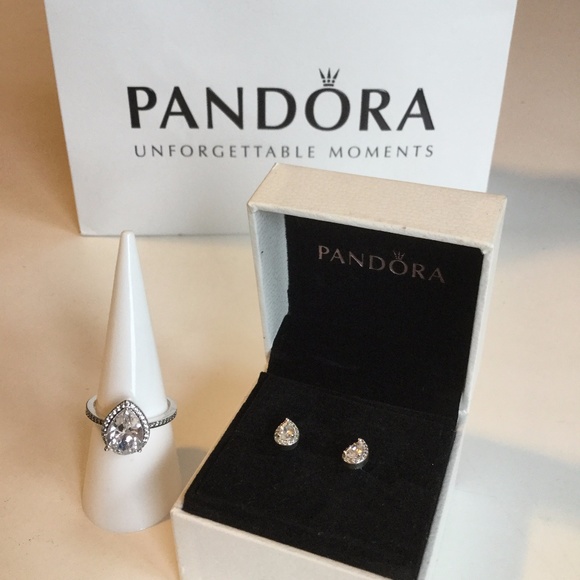 Pandora Radiant Teardrop CZ Ring NEW - Picture 4 of 7