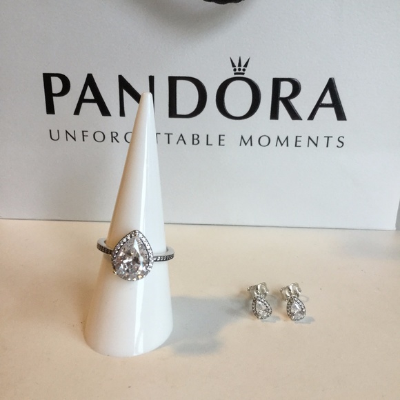 Pandora Radiant Teardrop CZ Ring NEW - Picture 7 of 7