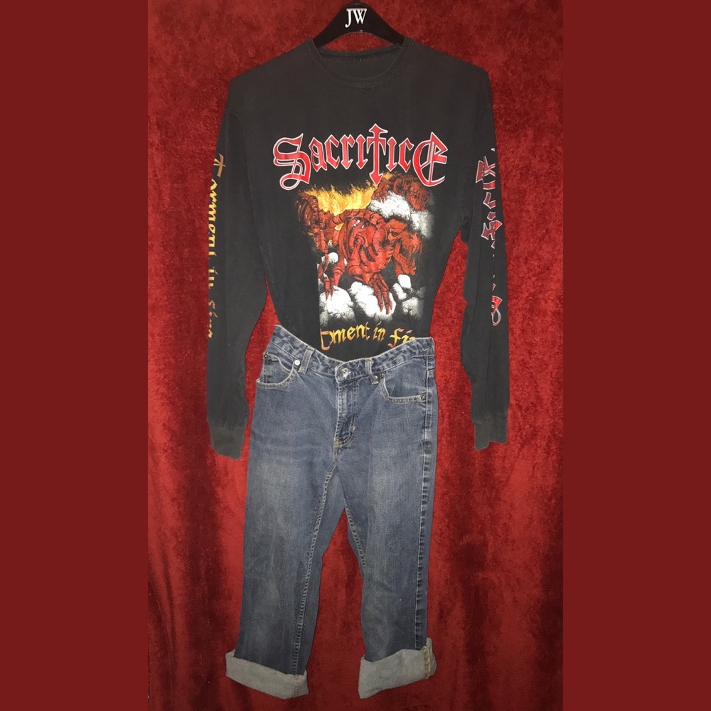 Vintage thrash metal band long sleeve