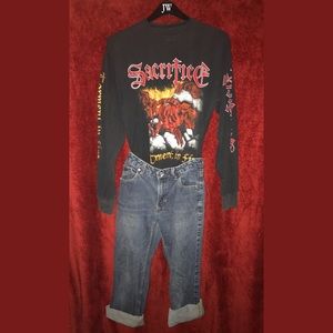 Vintage thrash metal band long sleeve