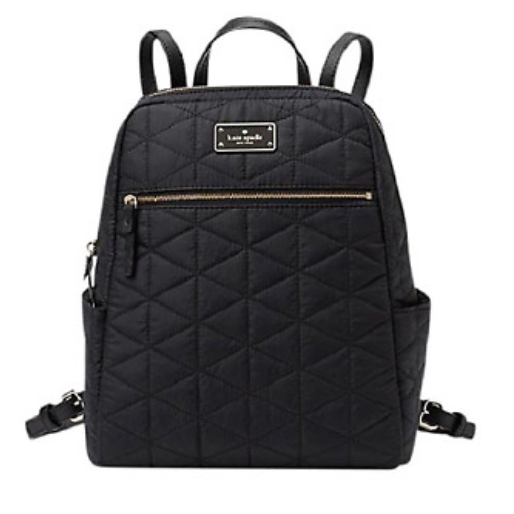 Kate Spade Black quilted backpack