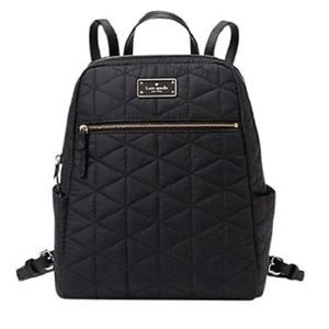Kate Spade Black quilted backpack