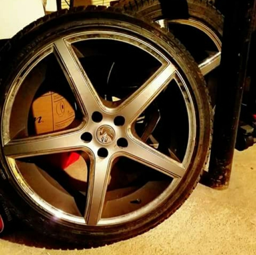 22 inch rims Include 3 brand new tires and 4 rims