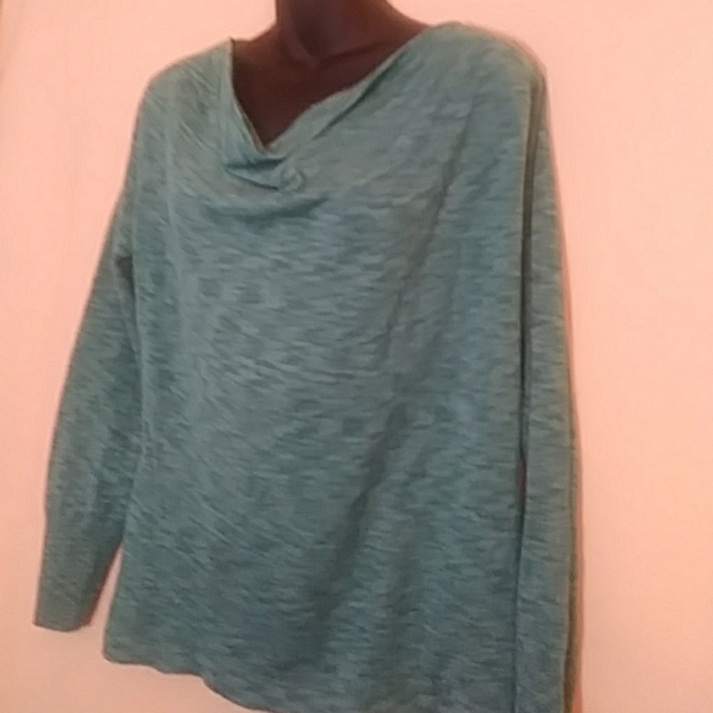 Eddie Bauer blue/green wool sweater-sz L