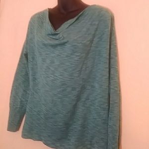 Eddie Bauer blue/green wool sweater-sz L