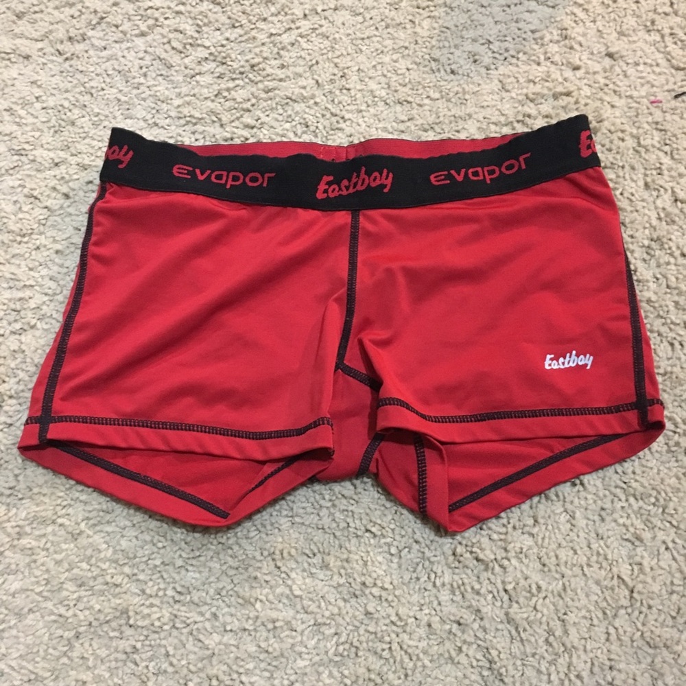 Red eastbay spandex shorts