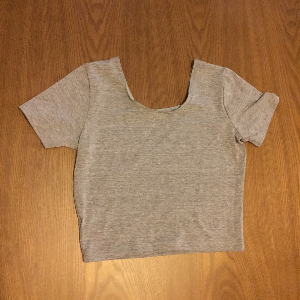 American Apparel Gray Crop Top