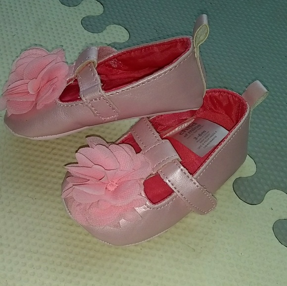 🌠Baby Pink Infant Girls Flower Pink Dress Shoes - Picture 1 of 6