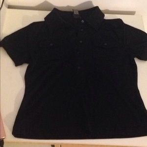 Black collar shirt