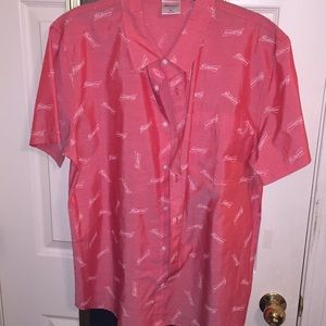 BUDWEISER SHORT SLEEVE BUTTON DOWN