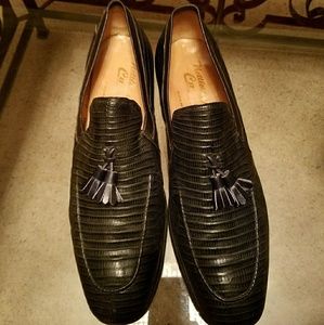 Vintage Nettleton green lizard leather shoes 10.5