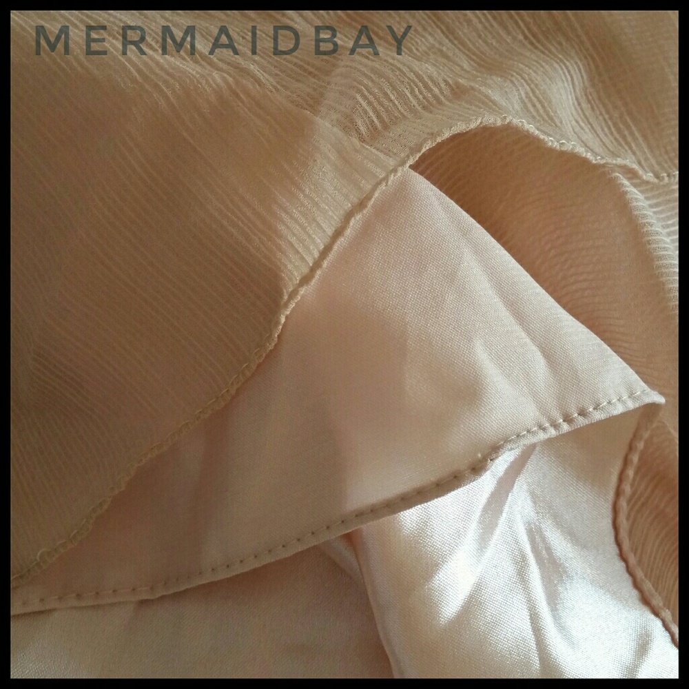 GORGEOUS soft rose gold/beige dress strapless prom - Picture 6 of 8