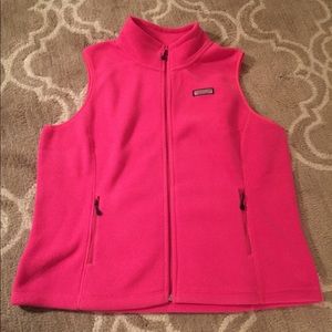 Women’s Vineyard Vines pink fleece vest