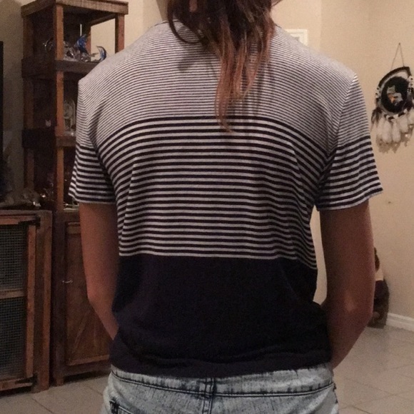 Navy multi stripe shirt - Picture 2 of 2