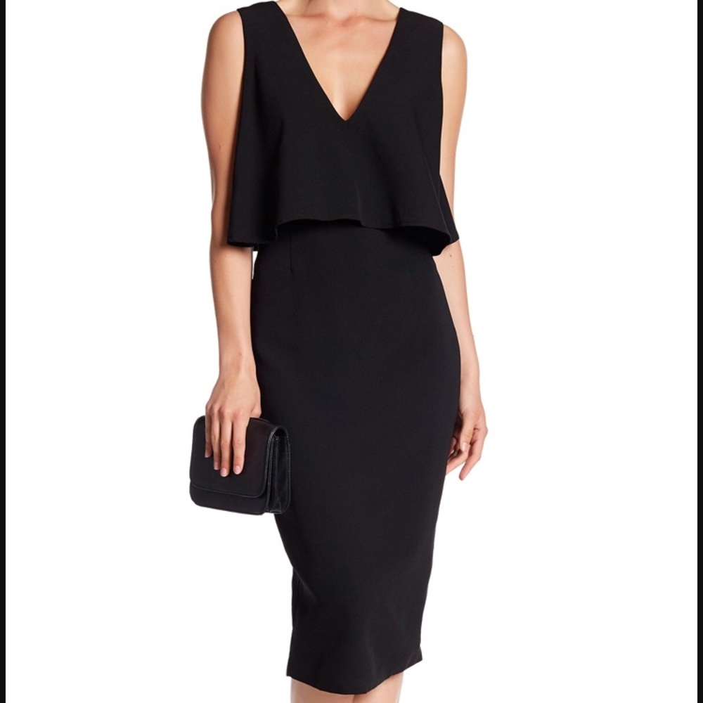 NWT V-neck midi popover dress