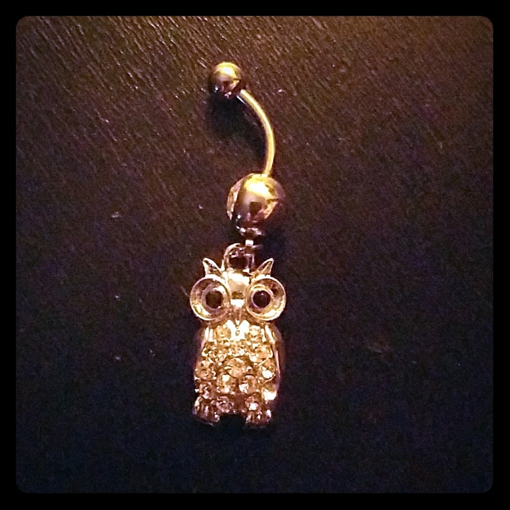 Owl belly ring