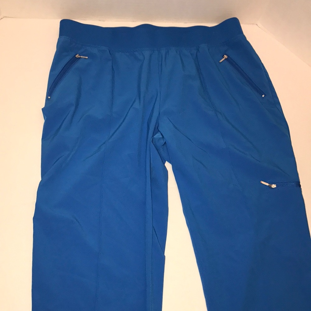 ZENERGY BY CHICOS SZ 2 Pants Zipper Pocket BLUE
