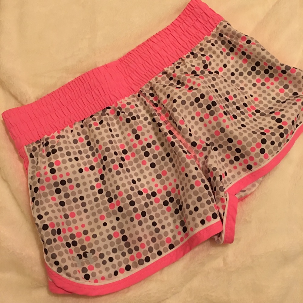 Under Armour heat gear shorts in pink
