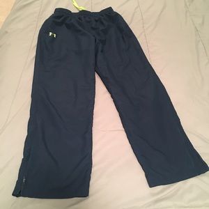Under Armour track pants.