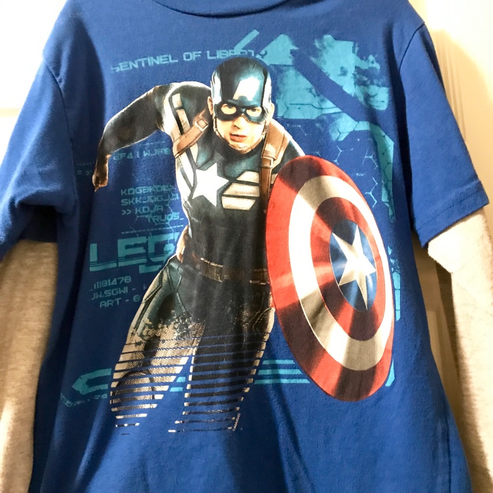 Long Sleeve Captain America Shirt