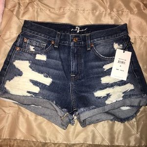 NWT 7 for all mankind denim shorts