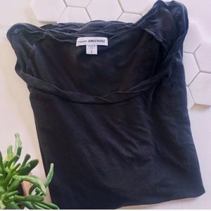 James Perse jersey boyfriend tee, dark grey size 2