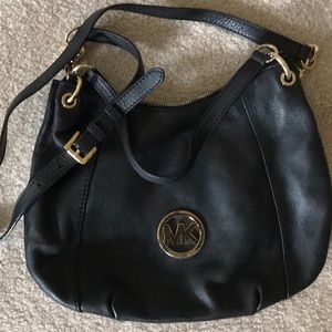 Black Micheal Kors crossbody & shoulder bag purse
