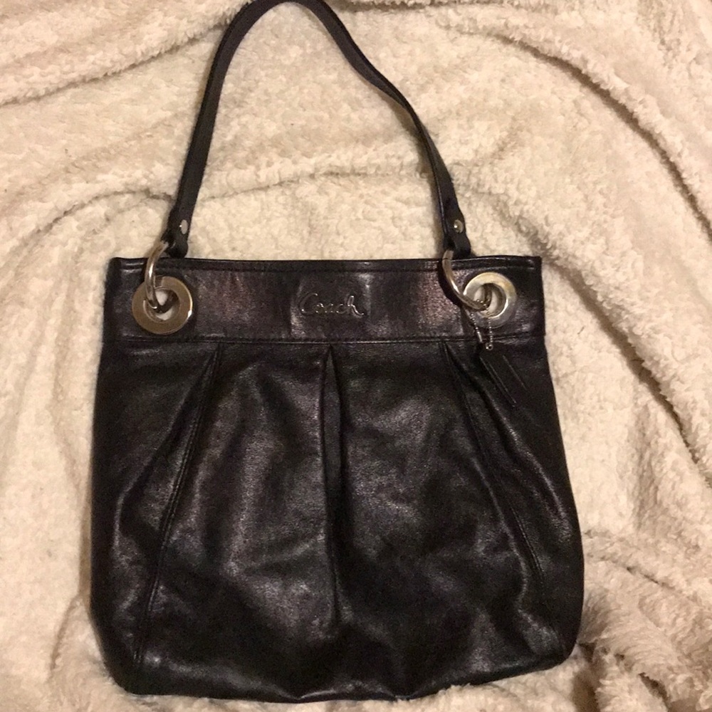 ⭐️SALE⭐️Coach black leather hobo shoulder bag