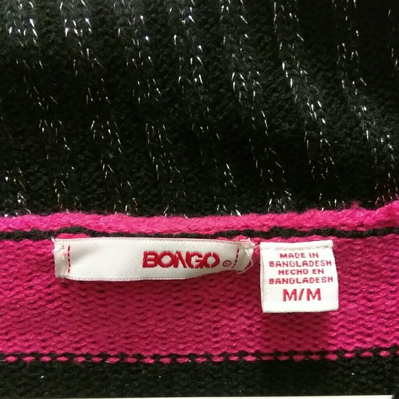 #083👉🏼New Sweater Shirt Pink/Black/Silver #NoTag - Picture 3 of 4