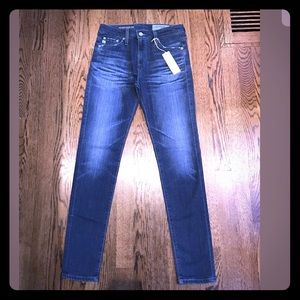 NWT $215 AG High Rise Farrah Skinny Jeans 25