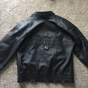 Vintage black leather jacket