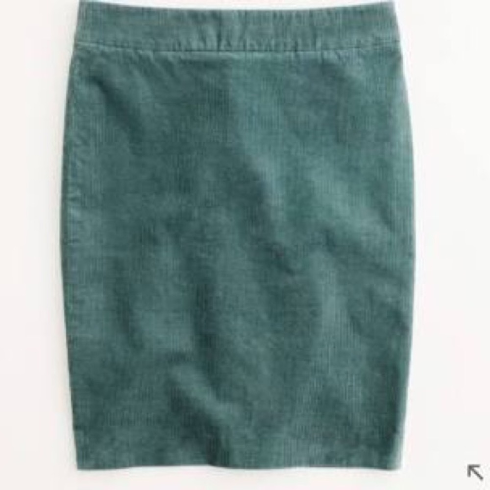 Forest Green J. Crew Corduroy Pencil Skirt