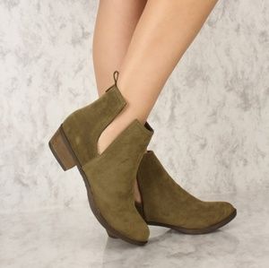 olive green booties