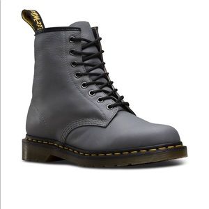 Dr. Martens Leather Boots in Titanium/Gray
