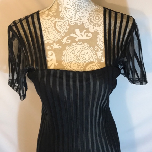 NWT JS Collection black vertical stripe occasion👗 - Picture 2 of 8