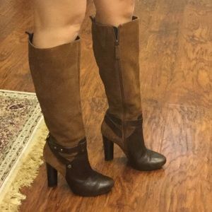 Tommy Hilfiger suede and leather boots