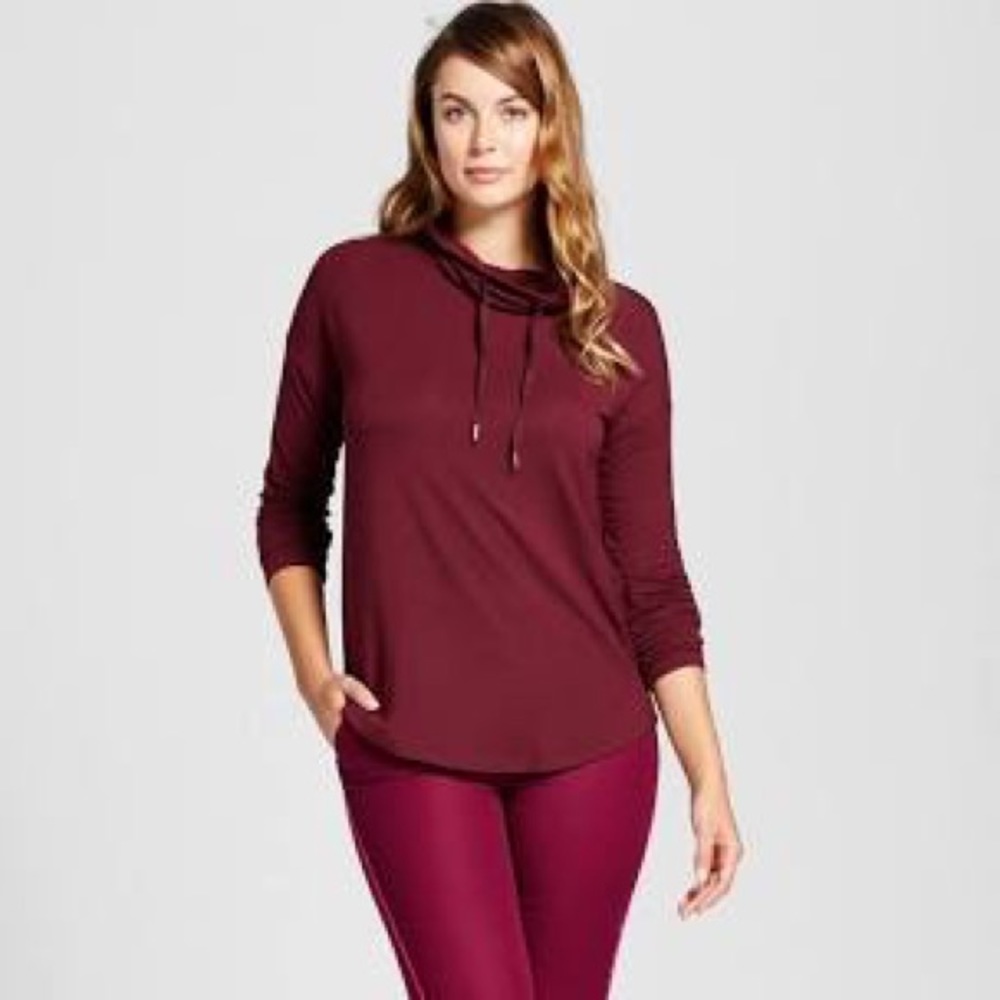 Maroon Cowl Neck Shirt or Tunic