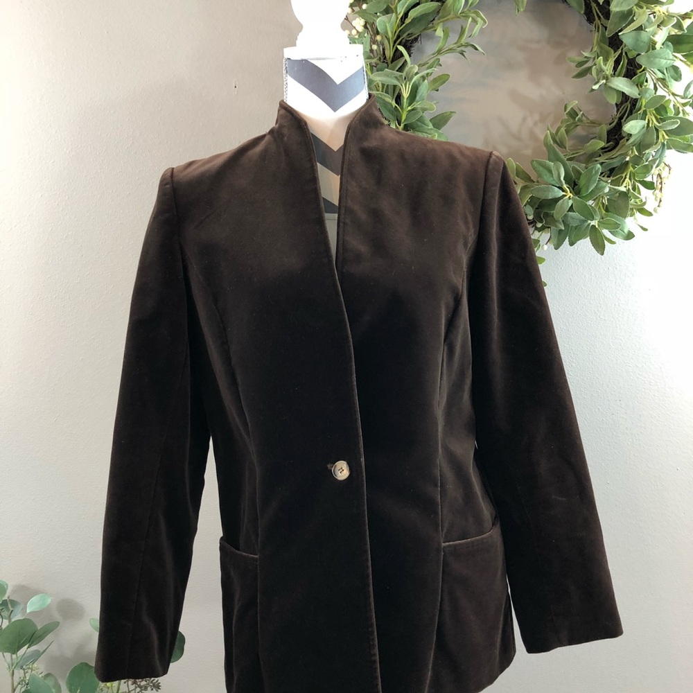 Vintage Brown Velvet Blazer Size 8