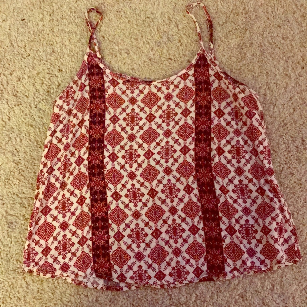 Red cropped tank