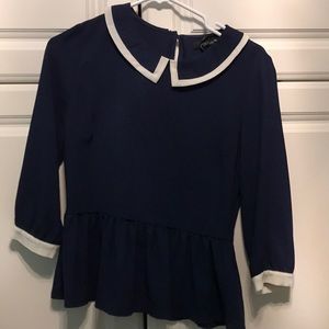 Forever 21 Navy Blue Collared Shirt