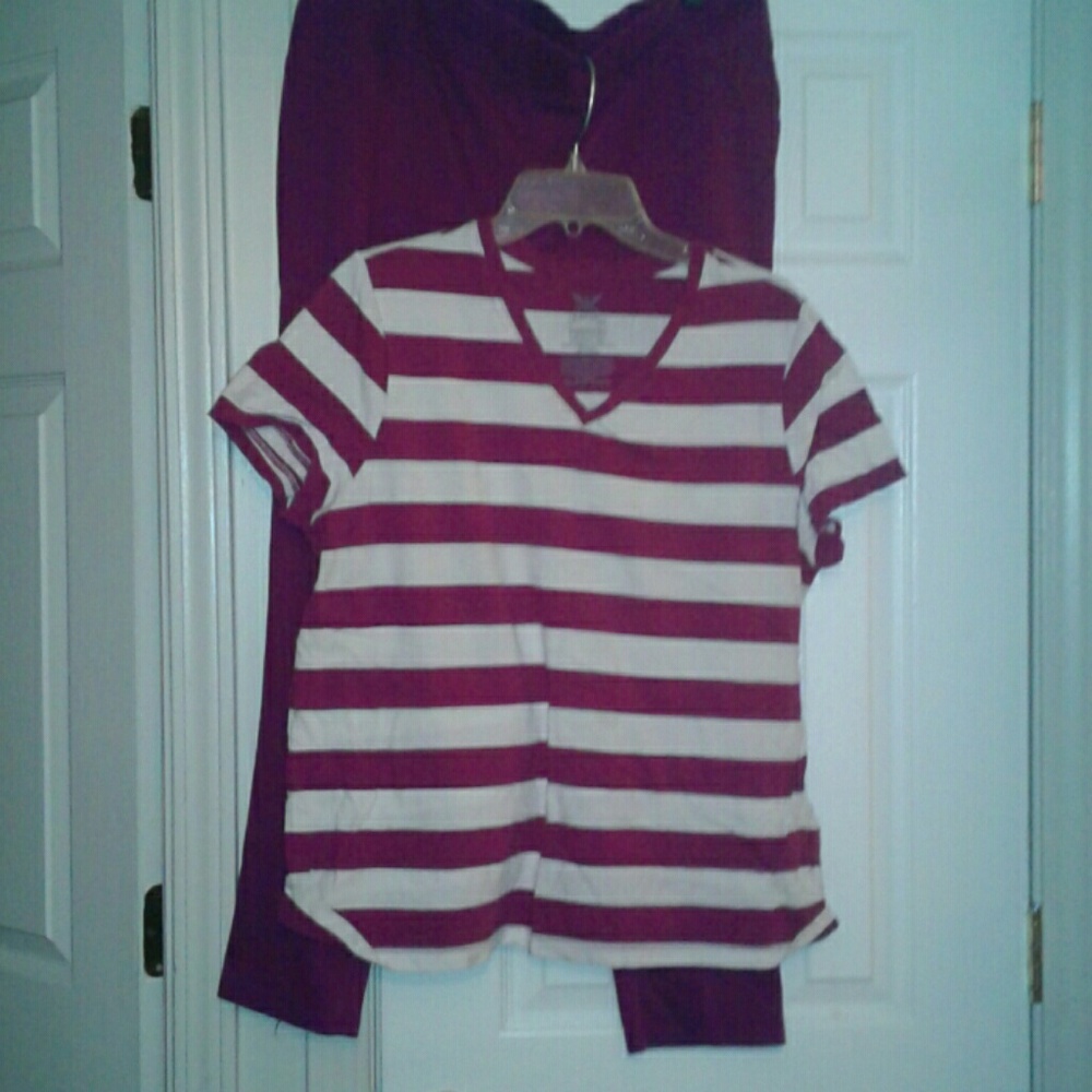 2 pc Matching set Stretch Jeggings & Tee