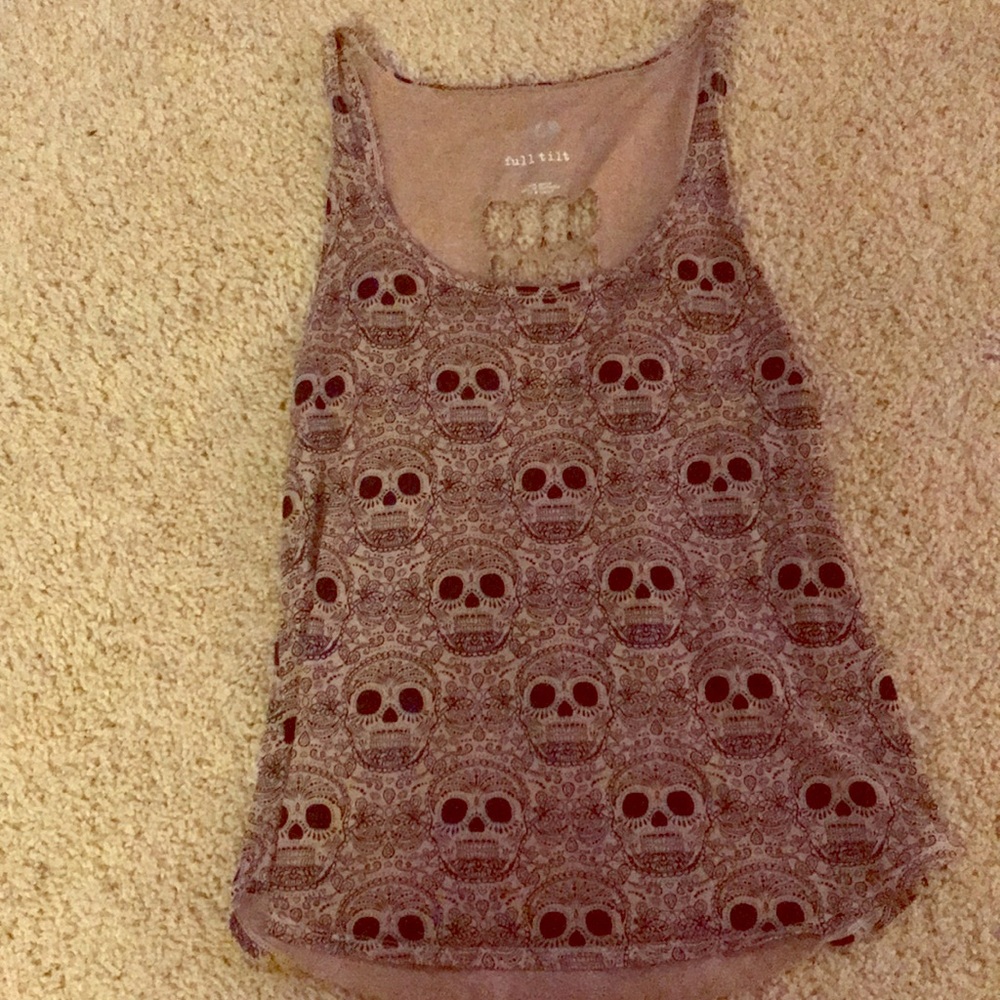 Brown/black skull tank