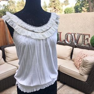 Forever 21, Ruffle trim scoop neck top