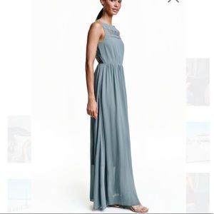 *NEW*Slate blue chiffon maxi dress (bridesmaids)