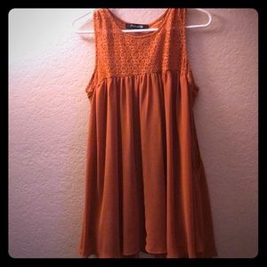 Orange mini dress