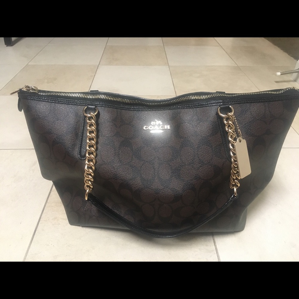 Authentic Coach Chain Tote