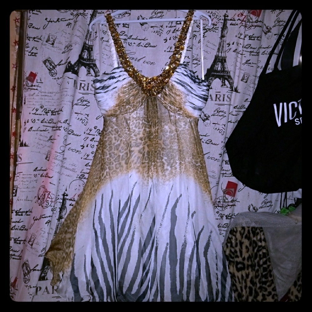 Leopard print formal dress