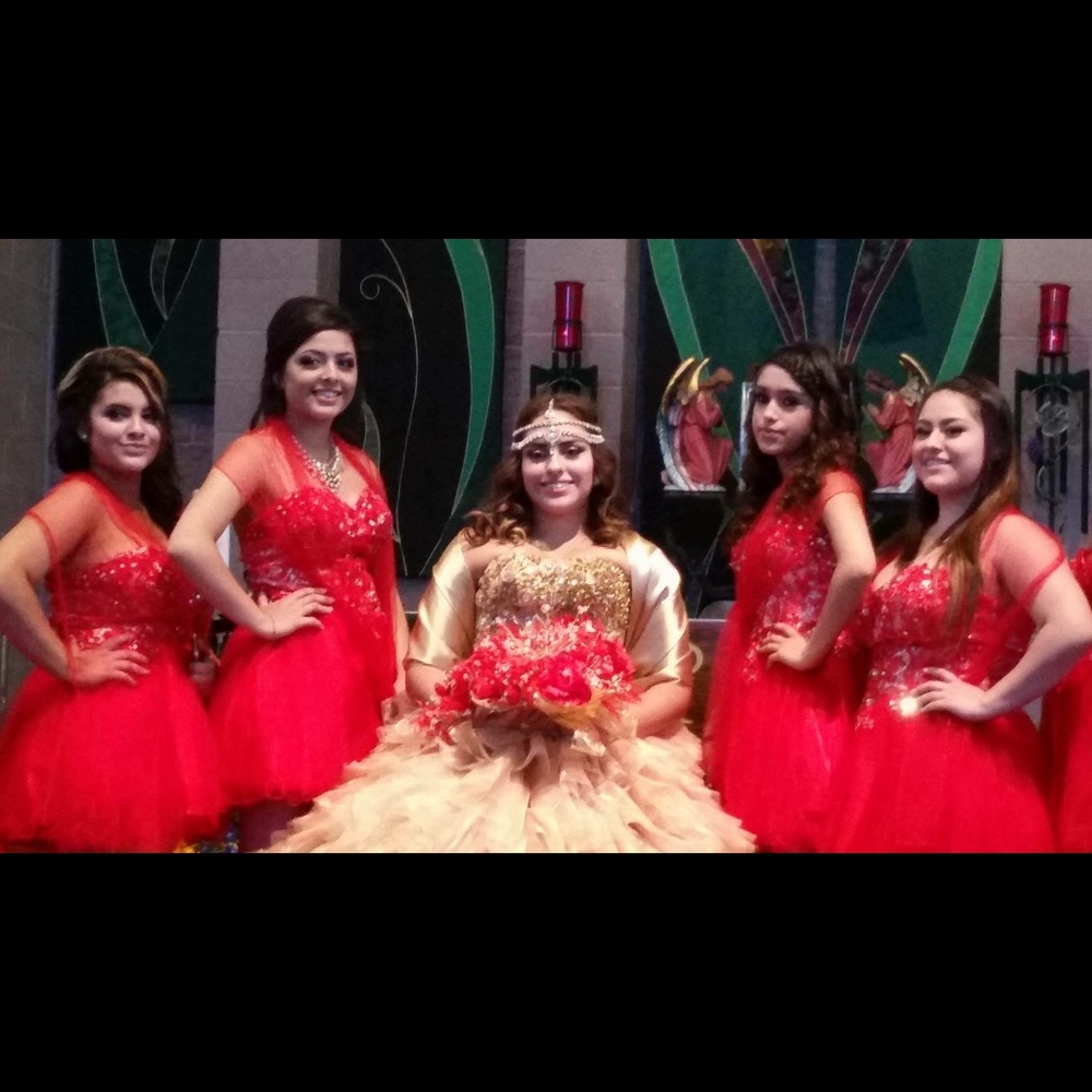 Red prom dress size 7/8