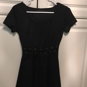 Black Scoop Neck Dress
