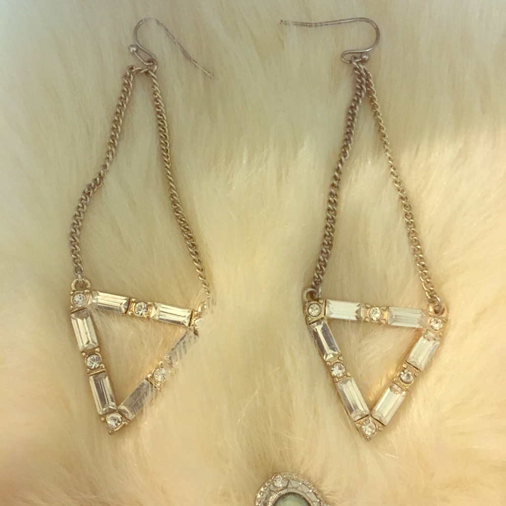Bebe earrings gold with crystals